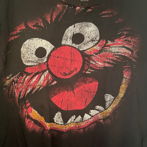 Vintage Anima Shadow Shirt Men L Black Jim Henson Big Face Sesame Street Muppets - Picture 2 of 4